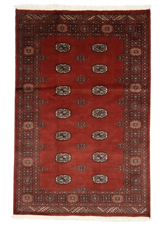 Medalionowy Mały Bucharski 2Ply Dywan 121X184 Wełna