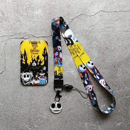 The Nightmare Before Christmas ID-kort Holder Tegneserie Jack Skellington Sally Print Bus Case med Strop