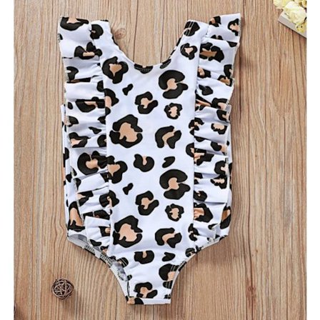 Barn Blommig Badkläder Bikini Rygglös Baddräkt, 110 cm