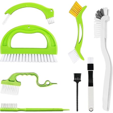 8-pak Fugerensebørste, håndholdt rillerenseværktøj Flisefuge Skrubbebørste til dybderensning