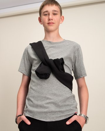 Levi's LHB 2PK CREW NECK TEE Grå T-skjorter Gutt - Kids Brand Store