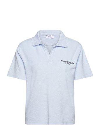 Sporty & Rich Eden Script Terry Polo - Blue - L