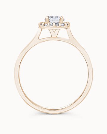Halo Ring Grace 18K Roségoud Lab-Grown Diamant 0.50 Karaat - Verlovingsringen & Trouwringen van Vanbruun