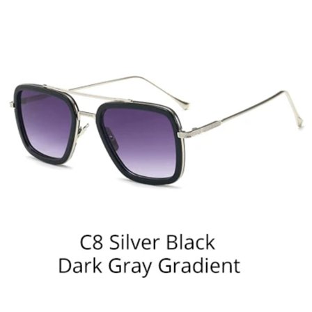 Tony Stark Solglasögon Män Vintage Retro Herrglasögon Iron Man 3 Solglasögon Gul Röd Solglasögon 2019 Shades Män oculos W66218