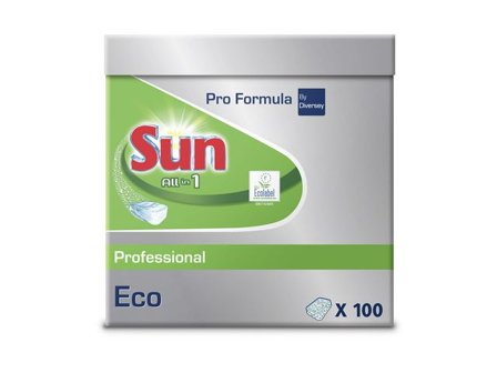 SUN Maskindisk Pro Formula All in 1 tabs Eco 100/fp - Lyreco - Städ och hygien - Diskrengöring - Maskindiskmedel