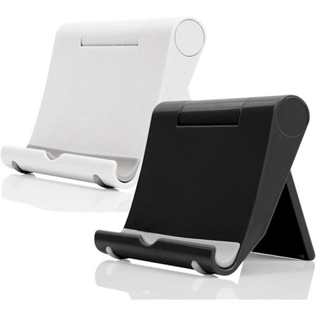 Mobiltelefonholder til skrivebord 2-pak Mobiltelefonholdere Desktop Tablet Stand, Foldbar telefonholder Universal justerbar Tablet Stand til 