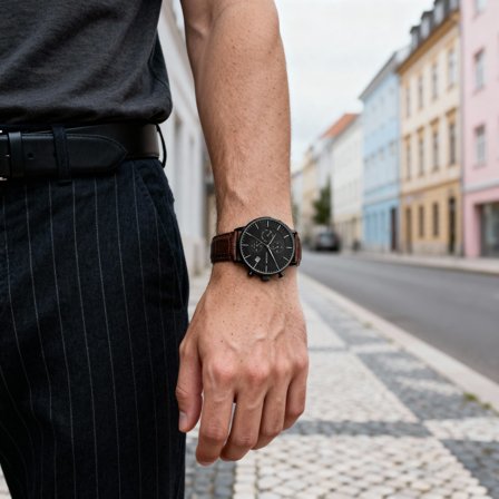 Layton Ternion acél két időzónás karóra férfiaknak - Karórák