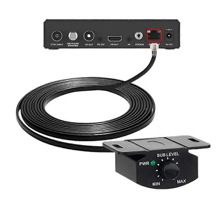 Bilförstärkare Volymkontrollkabel med Stereo Basratt Instrumentbräda Montering Förstärkningsregulator Sladd för Ljudförstärkare 5m 4Pin