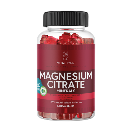 VitaYummy Magnesium Citrate, Jordbær, 60 stk.