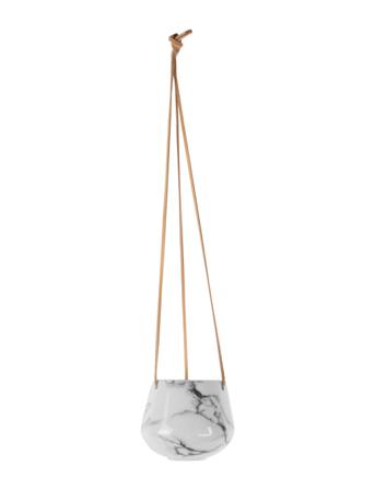Hanging Pot Skittle Small Marble Print Home Decoration Flower Pots Hvit Present Time