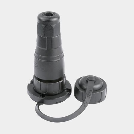 Deckssteckdose Quick, 8-polig, 4 A, 48 V, vergoldete Kontakte, mit Kunststoffdeckel - Boot