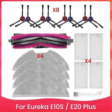 Tilbehørssæt Udskiftning til Eureka E10S / E20 Plus Robotstøvsuger Dele