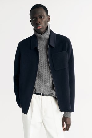 Soft Goat - Men's Overshirt - Cashmere jacket - S - Navy