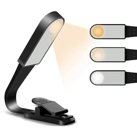 ING Læselampe - Bærbar Mini Bordlampe - USB Bordlampe - 3 Farver - 200mAh