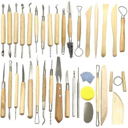 40 stk Keramiske Lerredskaber Sæt Keramik Skulpturværktøjs Sæt Til Begyndere Professionelle Kunst Håndværk