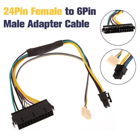 24-pin hun til 6 pin han adapter kabelstik til HP
