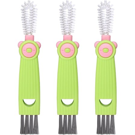 3 st 3-i-1 Rengöringsborste för Mugglock, 3-i-1 Multifunktionell Rengöringsborste Ny Flaskspringrengöringsborste Bärbar Mugglock Gliprengöringsborste 