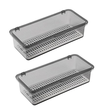 Bestikkskuff med lokk, bestikkoppbevaring med lokk, bestikkskufforganisator, bestikkoppbevaringsbeholder