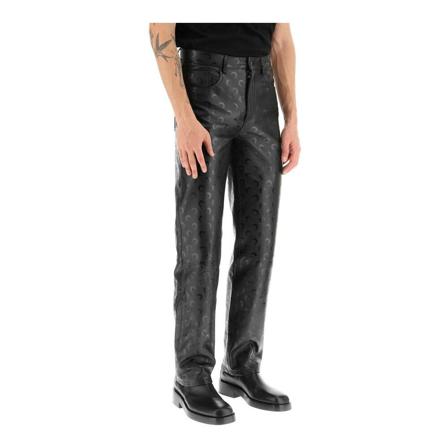 Marine Serre, Trousers Czarny, Mężczyzna, Rozmiar: S