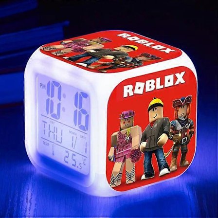 Roblox Spill LED Digital Vekkerklokke Multifunksjonell Elektronisk Skrivebordsdekor Bursdagsgave med Periferiutstyr