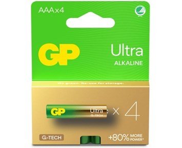 GP-Ultra Alkaline AAA 4-p Svanenmärkt-Ultra Alkaline AAA 4-p Svanenmärkt-Power-Alkaliske batterier