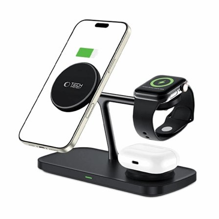 3-i-1 Magsafe trådløs oplader til iPhone Apple Watch AirPods Qi 15W