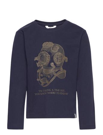 Chris L/S T-Shirt T-shirts Long-sleeved T-shirts Blå Ebbe Kids*Betinget Tilbud