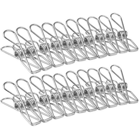 120 stk Uknuselige Holdbare Rustfrie Tenger Klesklyper