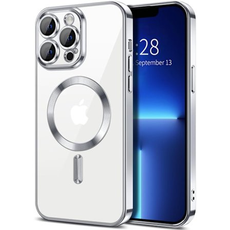 iPhone 13 PRO Cover – Metallic Cover med Magnetisk Kompatibilitet, Slankt Design - Sølv