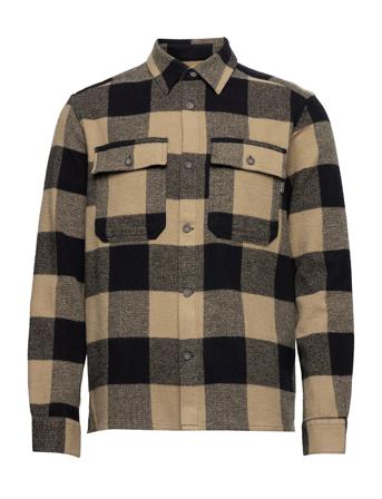 Onsscott Ls Check Flannel Overshirt Grey ONLY & SONS