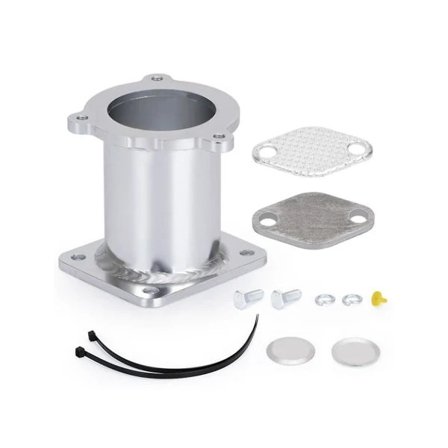 Aluminium EGR-fjerningssett Blende-bypass for 5-serie E60 E61 E61n 520i 525d 530d 535d Fjern Kit V Sølv ingen[pl]