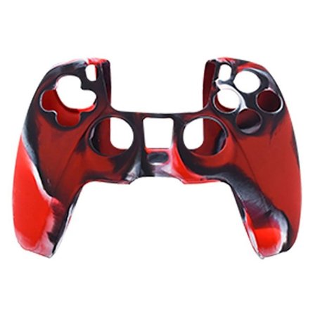 Sony PlayStation 5 - PS5 silikonfodral - Kamouflage Röd