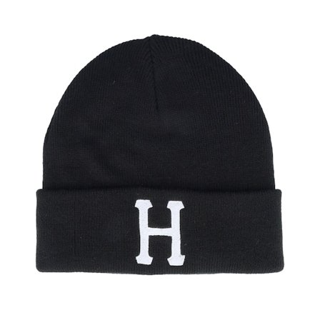 HUF - Sort cuff Beanie - Forever Beanie Black Cuff @ Hatstore