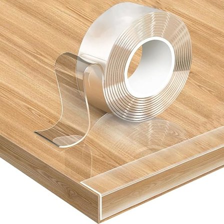 5m Klar Bordhjørnebeskytter for Baby (3cm Bredde), Supersterk Forhåndslimt Nanotape, Bord- og Møbelbeskytter for Baby, Hjørnebeskytter for Babyskap