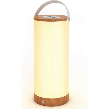 TaoTronics Bordlampe, Bærbar Natlampe, Berøringsfølsom Sengelampe til Babyværelse, Soveværelse, Udendørs, Ledningsfri Design med Ét Håndtag, 4000mAh 