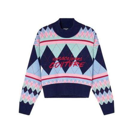 Versace Jeans Couture, Turtlenecks Blauw, Dames, Maat:S