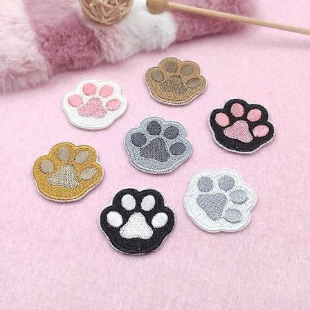 Sett med 7 broderi klistremerker DIY DIY klistremerke klesdekorasjon lapp klistremerke små poter søt studentdag stil