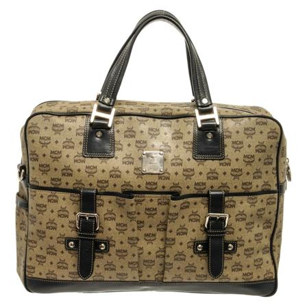 MCM Pre-owned Pre-owned MCM Beige Leather Visetos Tote Taske inbo, Dame Vintage Tasker, Størrelse: ONE Size
