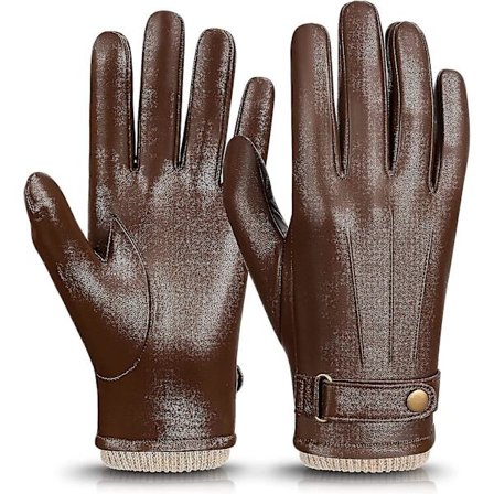 Miesten talvikäsineet nahkaa lämpimät kashmir kosketusnäyttökäsineet