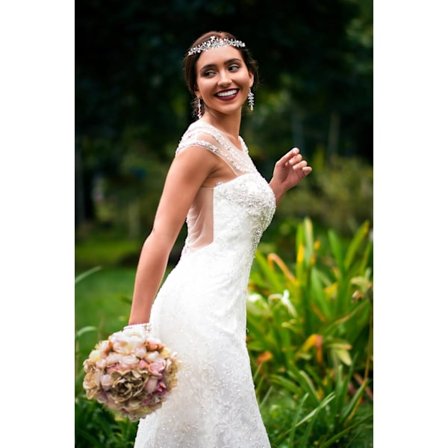 1 brudkrona bröllopspärlband med diamant hårsmycke legering