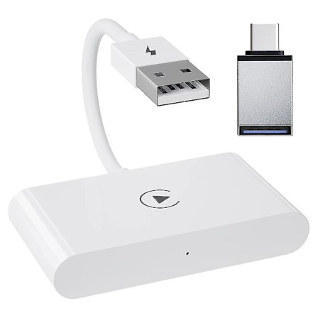 Trådlös Carplay-adapter, trådlös biladapter, trådlös Carplay-dongel, plug and play 5ghz wifi, låg lat