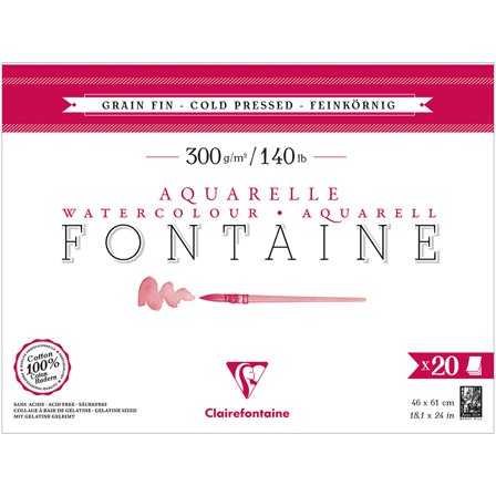 Clairefontaine Fontaine Bloc aquarelle CP 46x61 cm 300g