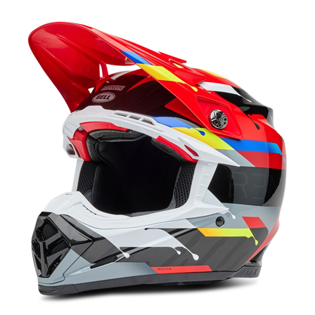 Casco de Cross Bell Moto-9S Flex Negro/Rojo L