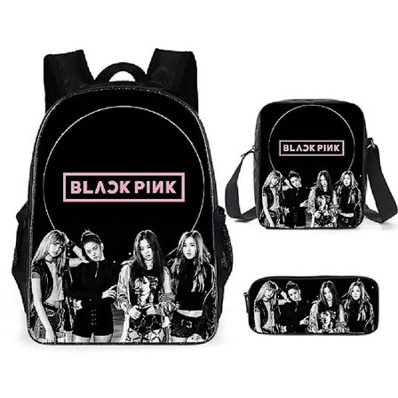 Black Pink Boy's And Girl's Backpacks Student School Bags Travel Bags Computer Bags Y