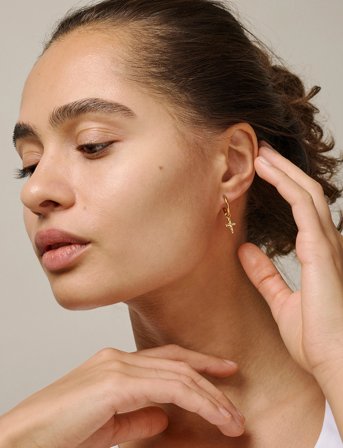 Enamel Copenhagen Charm, Golden Cross - Gold - ONE SIZE