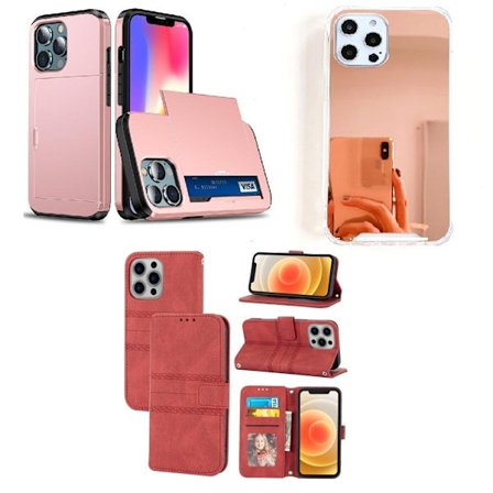 3-Pack Iphone 13 Pro Max . 1 Plånboksfodral o 2 Bakskal