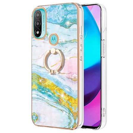Marmormotiv Motorola Moto E30 / Motorola Moto E40 / Motorola Moto E20 skal - Grön Och Gul Marmor Dis