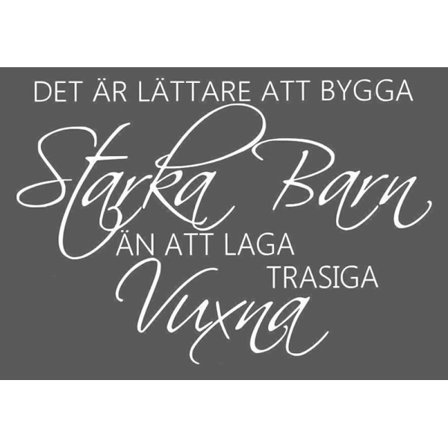 Väggord - DET ÄR LÄTTARE ATT BYGGA...