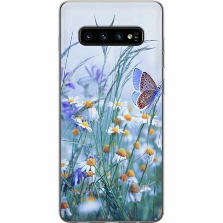 Samsung Galaxy S10 Genomskinligt Skal Blommor