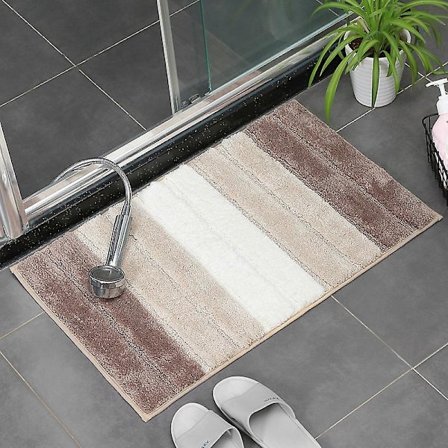 Chenille Badrumsmatta, Halksäker och Absorberande, Sammetsmatta för Badrum